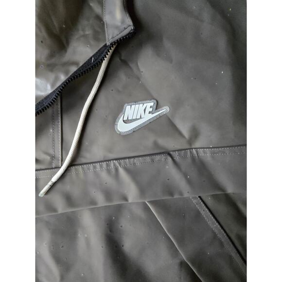 Nike Women's Translucent Hooded Speckled Gray Oversized Pullover Rain Coat SizeL - Picture 10 of 12